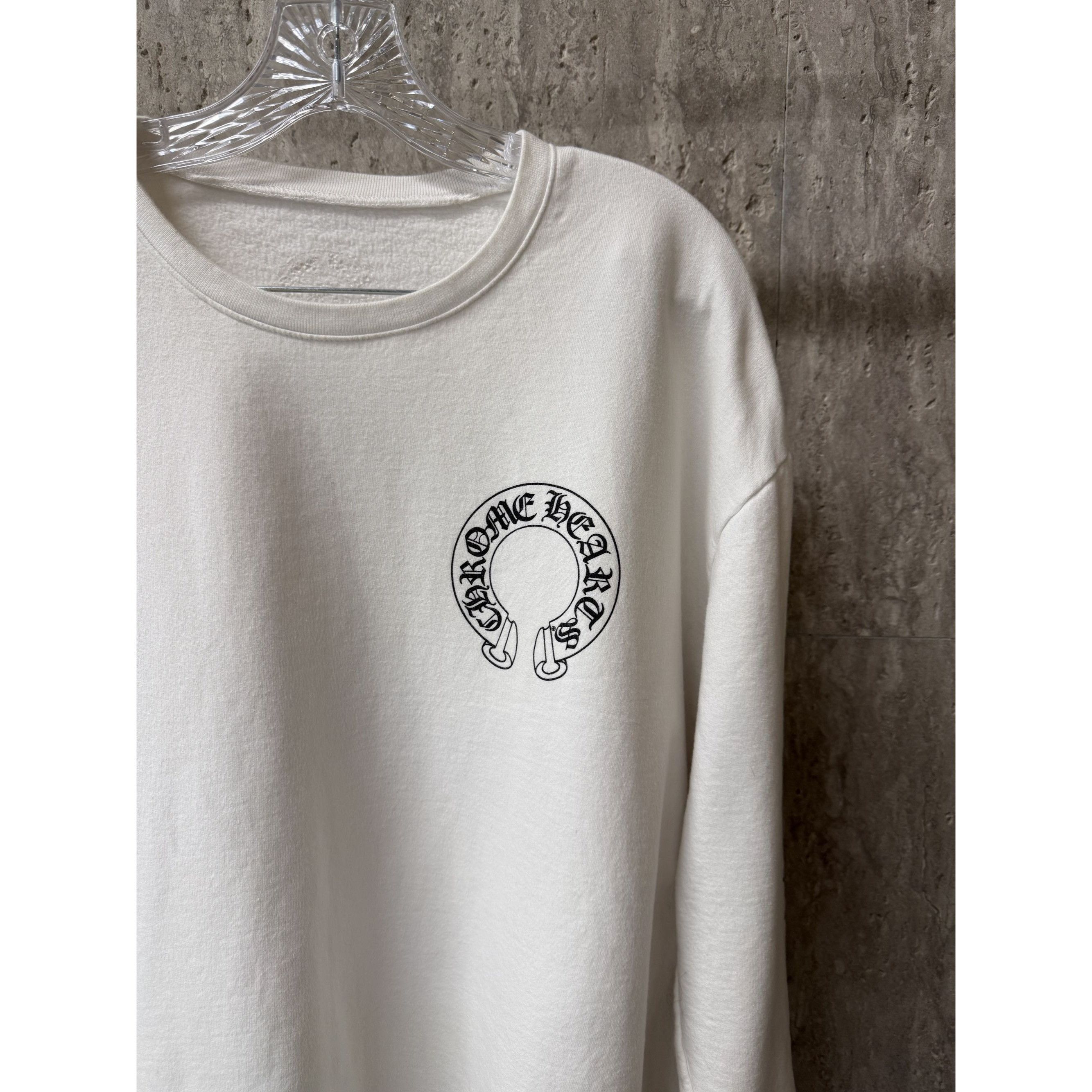Chrome Hearts Chrome Hearts White Sweatshirt With Graphic Logo Print Large Size L / US 10 / IT 46 - 11 Thumbnail