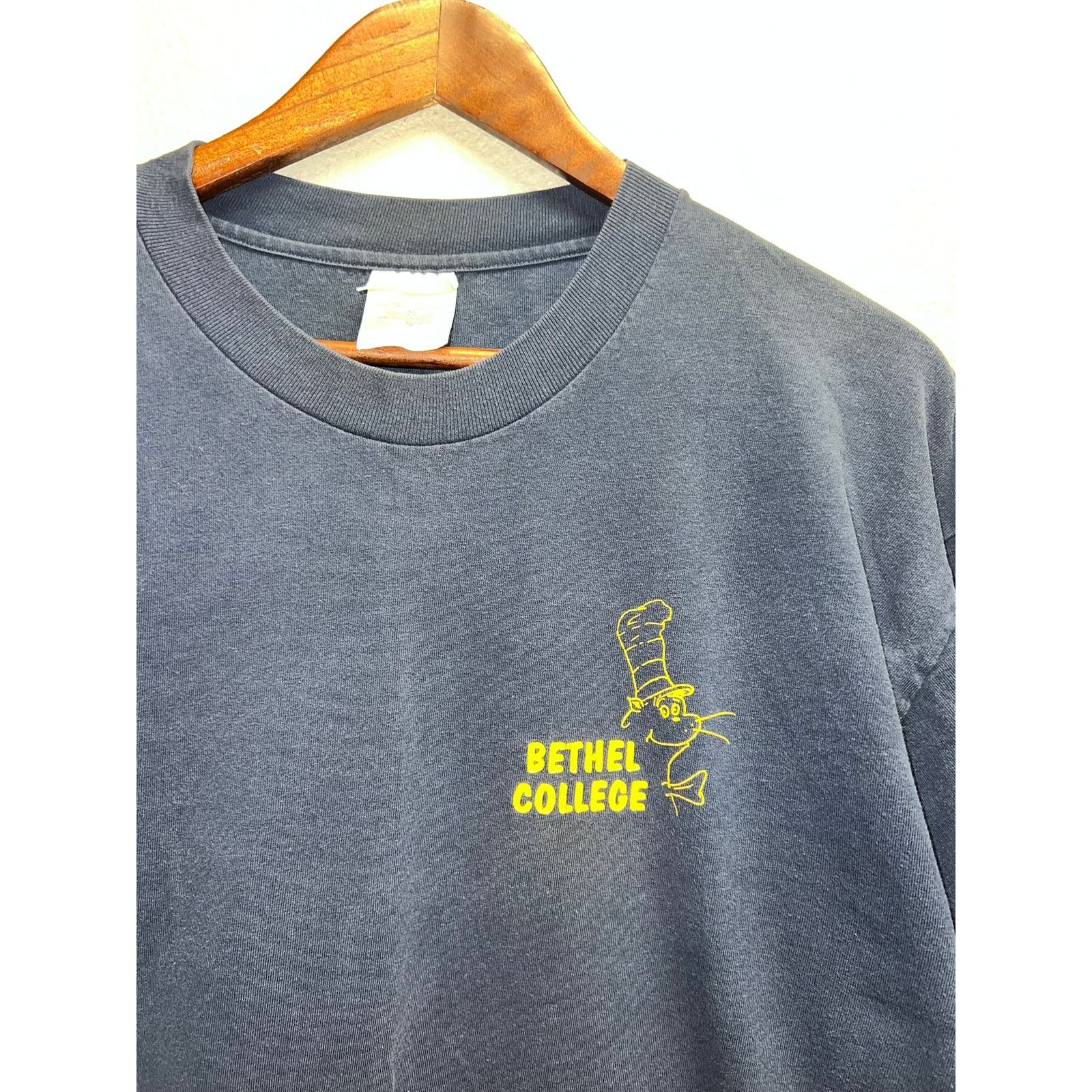 Hanes Vintage Cat In The Hat College Shirt Ave East Bethel 90s XL Size US XL / EU 56 / 4 - 2 Thumbnail