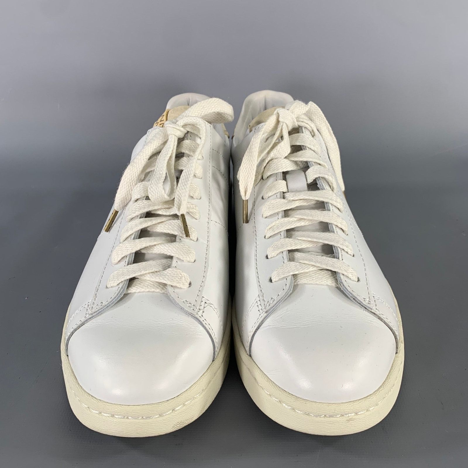 Visvim VISVIM Size 9.5 White Leather Lace Up Sneakers Size US 9.5 / EU 42-43 - 4 Thumbnail