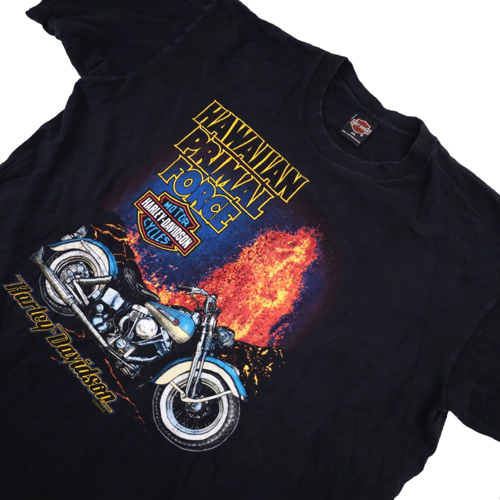 Harley Davidson VINTAGE Harley Davidson Hawaiian Primal Force Graphic T Shirt Mens 2XL Black Harley Davidson T-Shirt Graphic 90s Hawaii Pride Size US XXL / EU 58 / 5 - 2 Thumbnail