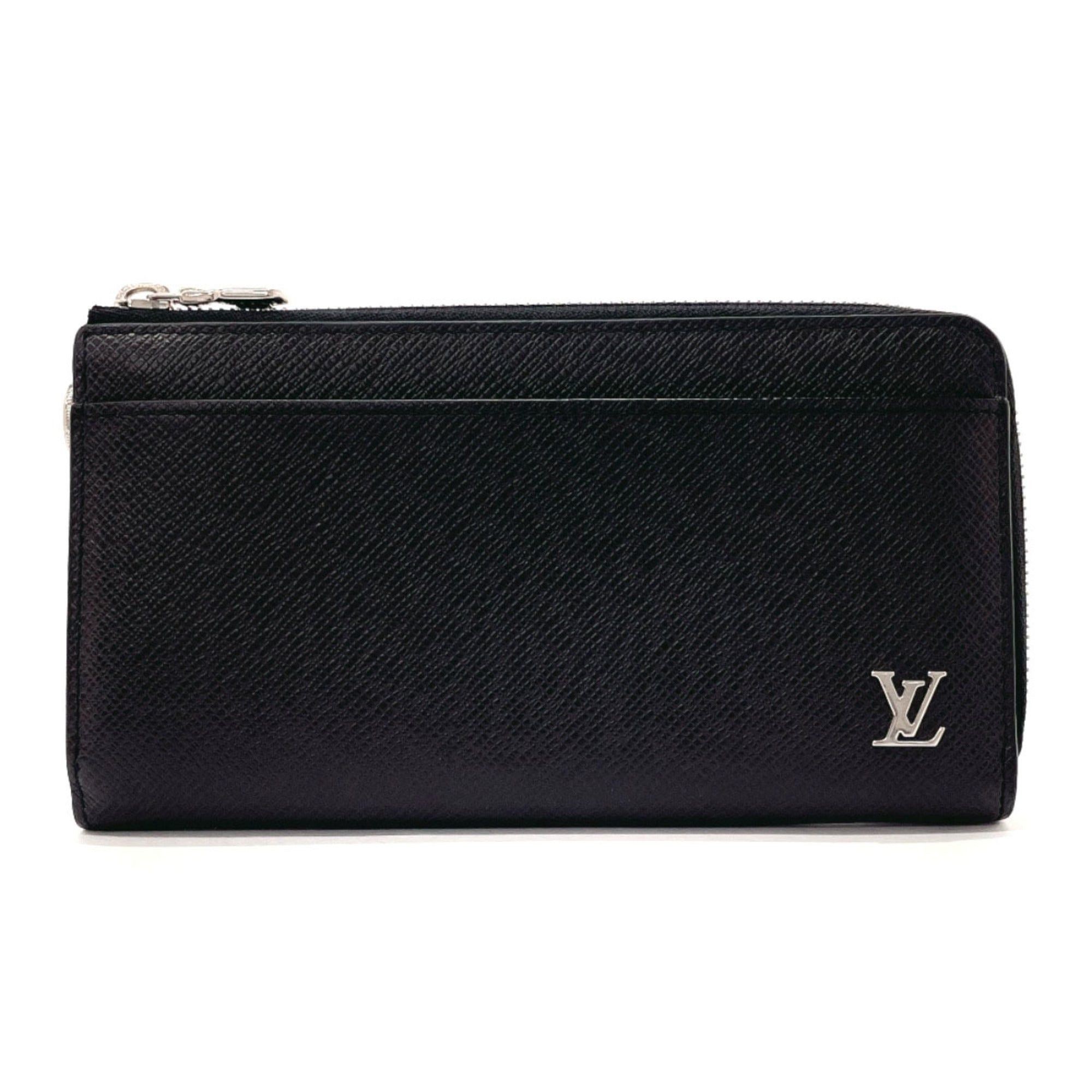 image of Louis Vuitton Zippy Dragonne Long Wallet Taiga M69409 Men's Black