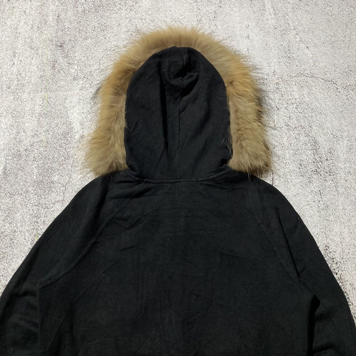 Japanese Brand 2000s Ask England Big Logo Fur Ziphoodie Black Punk Style Size US M / EU 48-50 / 2 - 11 Thumbnail