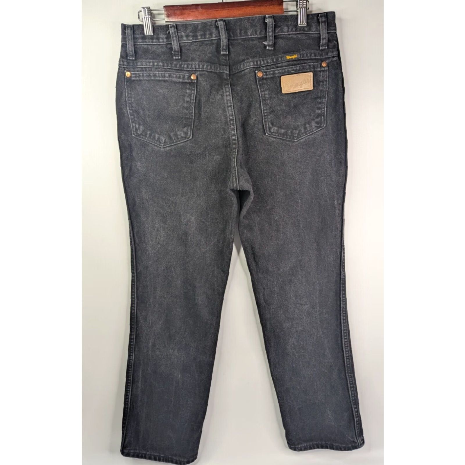 Wrangler Wrangler Black Denim Jeans Men's 34x30 Cowboy Cut Western 936WBK Wrangler Cowboy Cut Denim Jeans 34x30 Black 5-Pocket Western Wrangler Mens Size US 32 / EU 48 - 2 Thumbnail