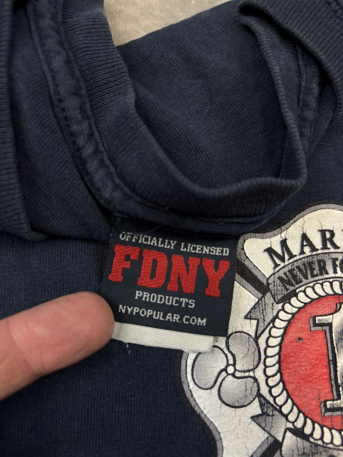 Other Vintage USA FDNY Marine America t shirt 90s boxy drip drill Size US XXL / EU 58 / 5 - 5 Thumbnail