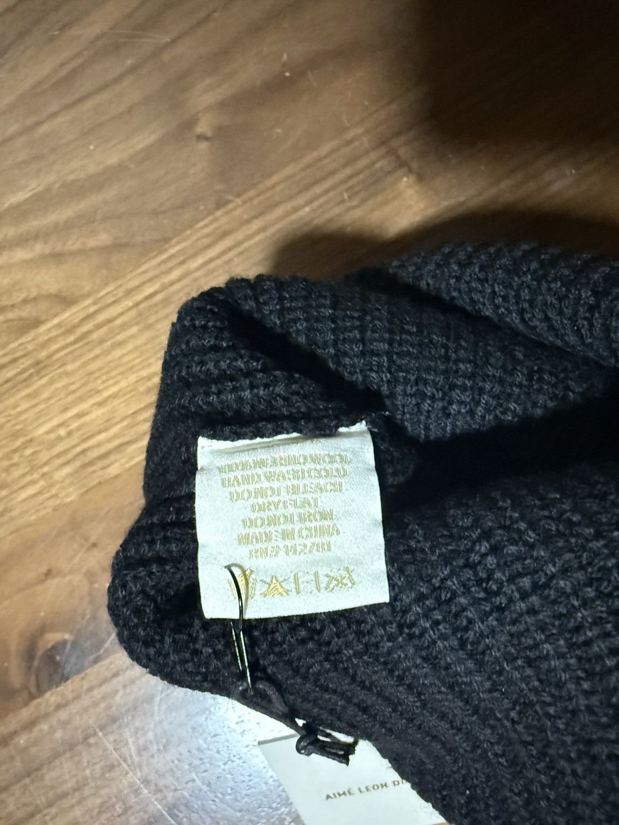Aime Leon Dore Aime ALD Aimé Leon Dore Merino Wool Beanie 'Black' SS25 Size ONE SIZE - 4 Thumbnail
