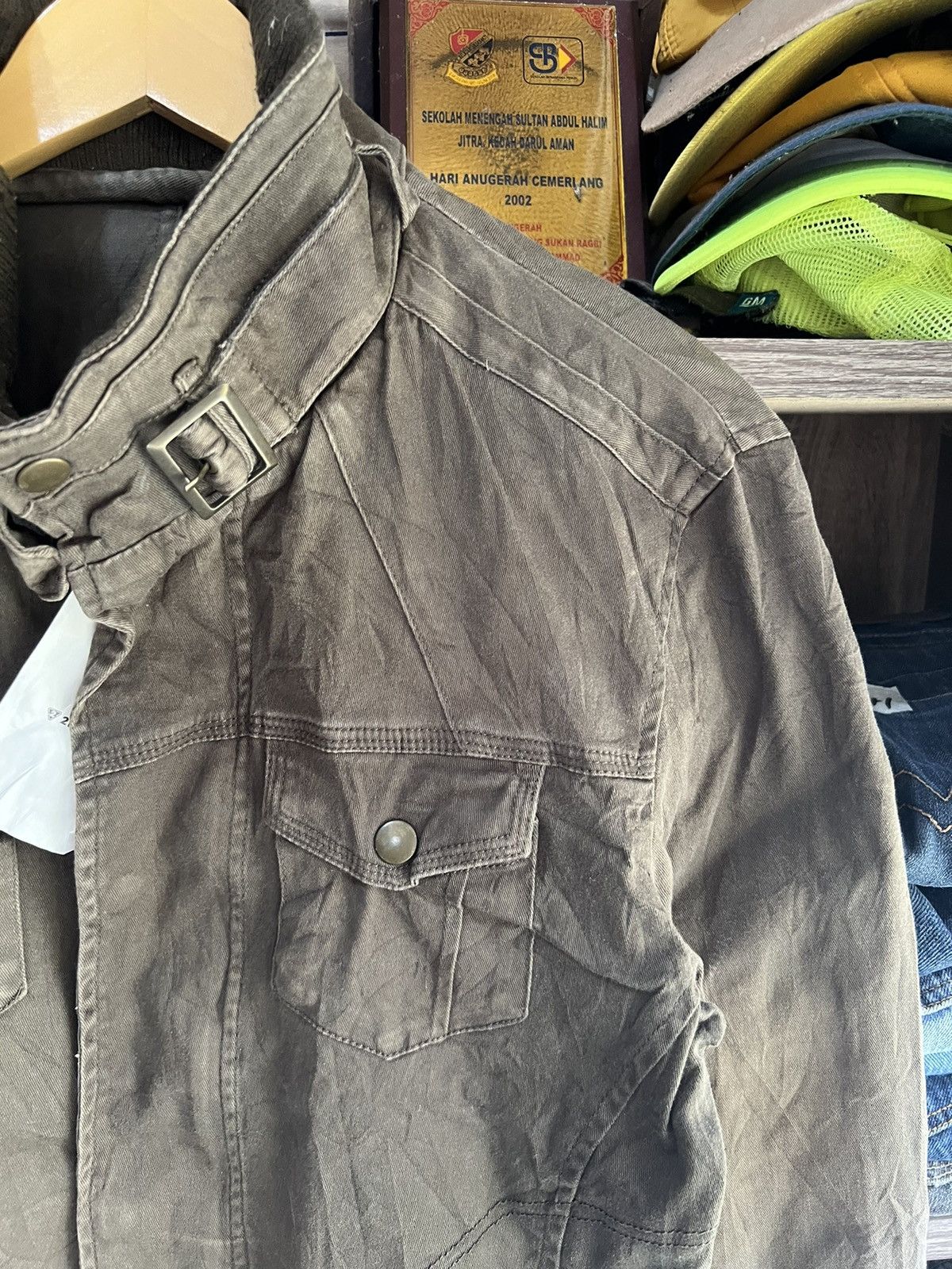 Michel Klein 🔥Klein Plus Homme Army Green Jacket Size US S / EU 44-46 / 1 - 6 Thumbnail