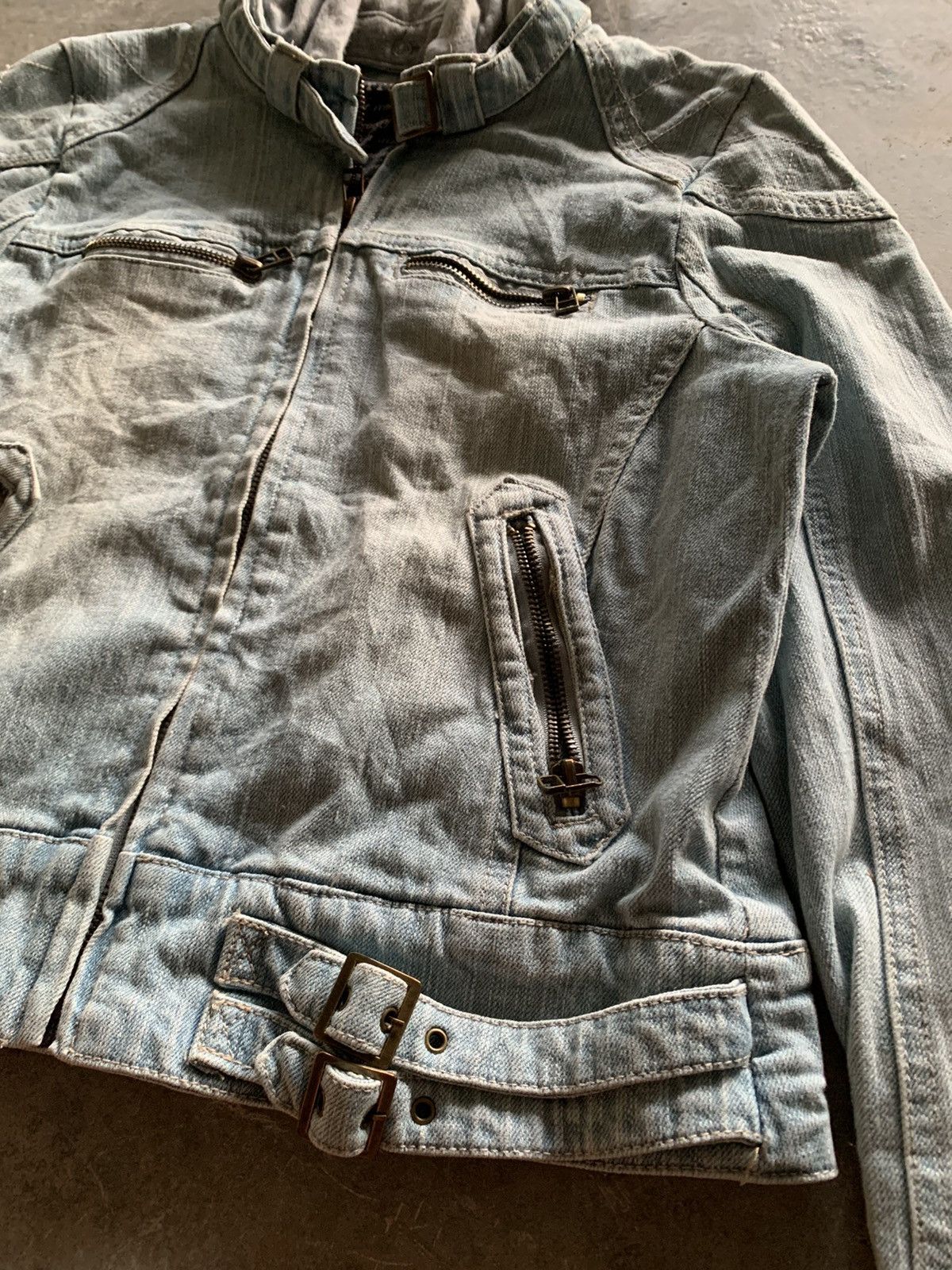 If Six Was Nine sorridere boxy denim biker jacket hooded grunge punk style Size US S / EU 44-46 / 1 - 7 Thumbnail