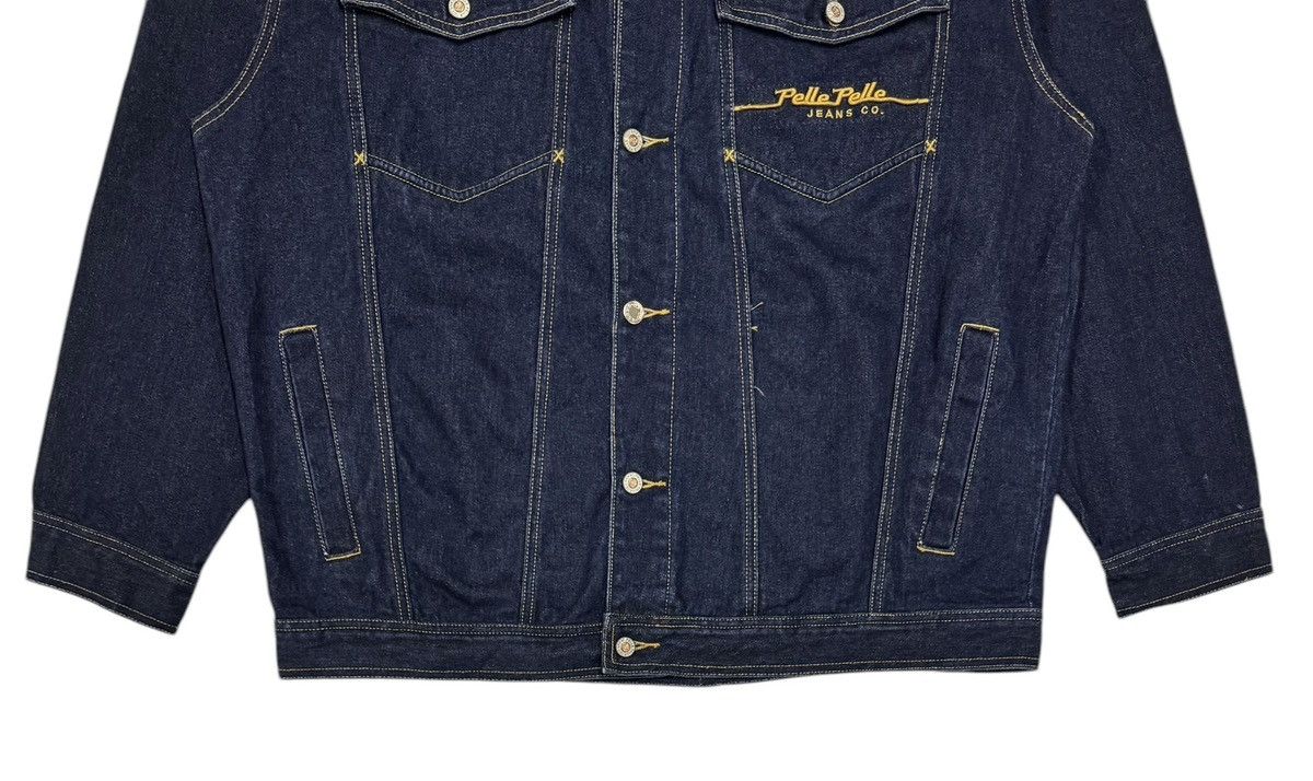 Marc Buchanan × Pelle Pelle × Vintage Vtg🔥90’s Marc Buchanan Pelle Pelle Jeans Trucker Jacket Size US L / EU 52-54 / 3 - 4 Thumbnail
