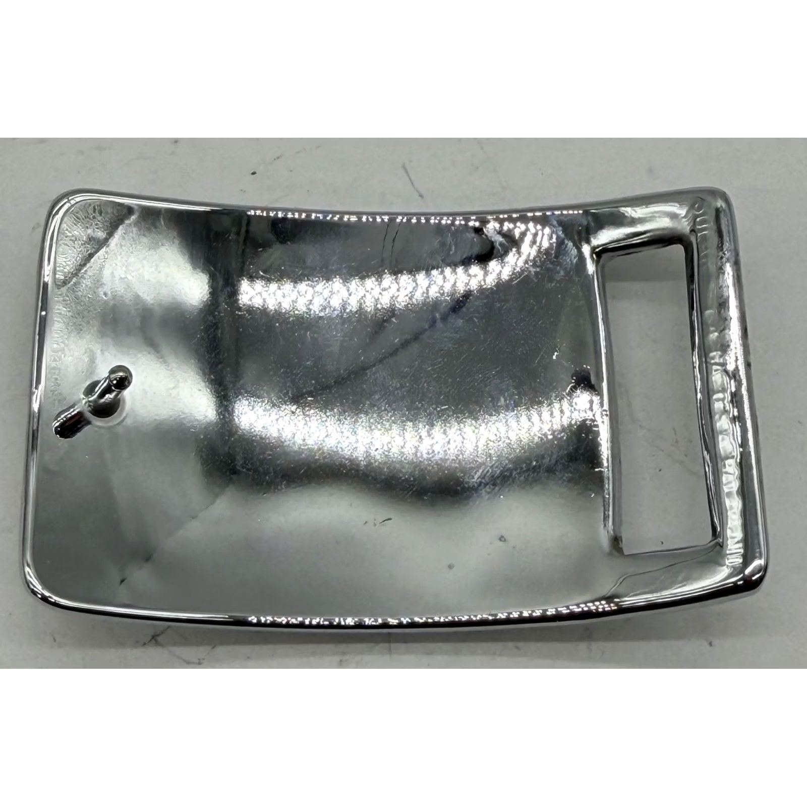 Vintage VINTAGE Silver Tone Hammer Rectangle Belt Buckle Textured Minimalist Western Buckle Men Belt Buckle Silver Alloy Size ONE SIZE - 5 Thumbnail