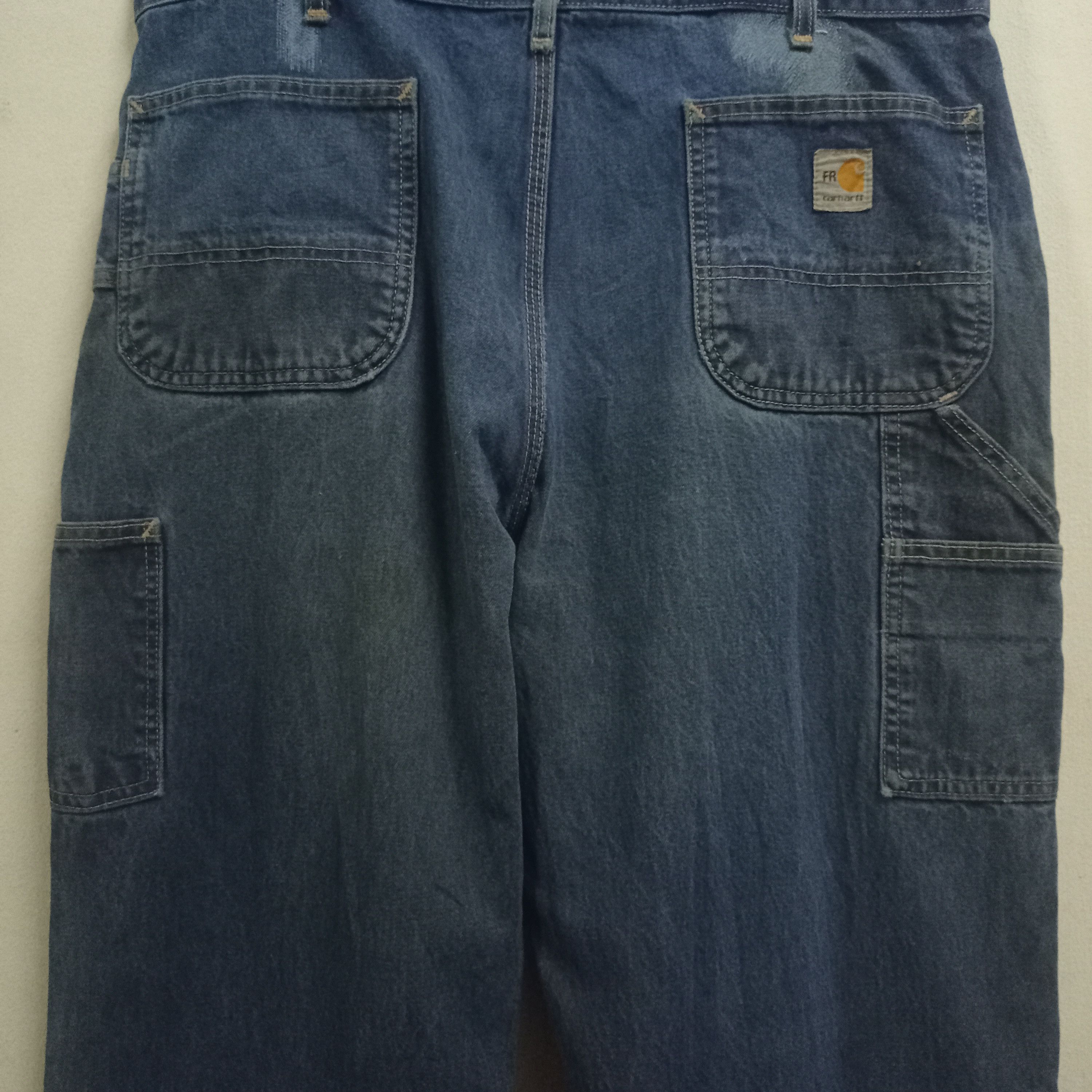 Carhartt Vintage Carhartt Blue Wash Baggy Carpenter Denim Size US 37 - 7 Thumbnail