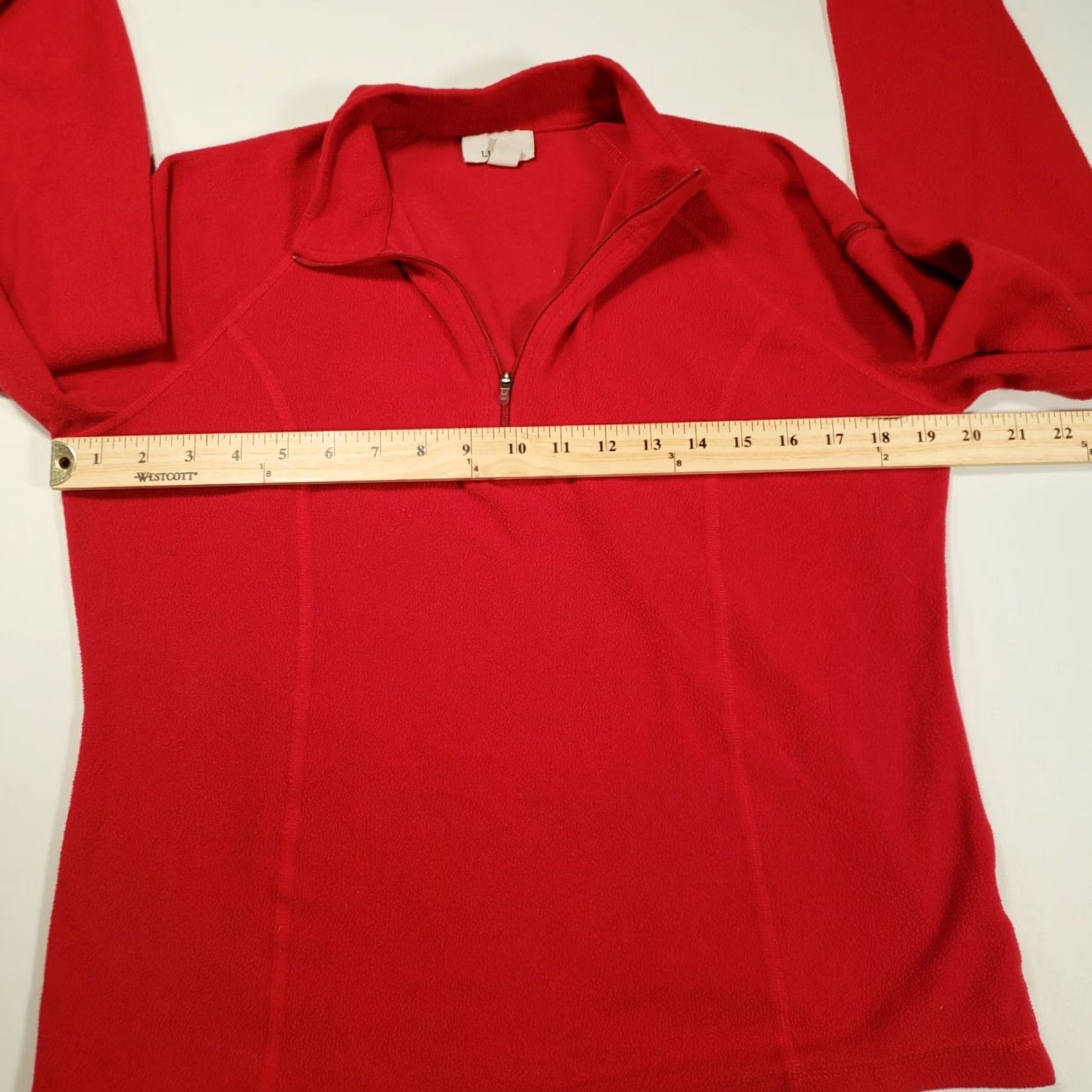 Vintage L.L. Bean Sweatshirt Womens M Medium Red Pullover 1/4 Zip Long Sleeves Fleece Size M / US 6-8 / IT 42-44 - 7 Thumbnail