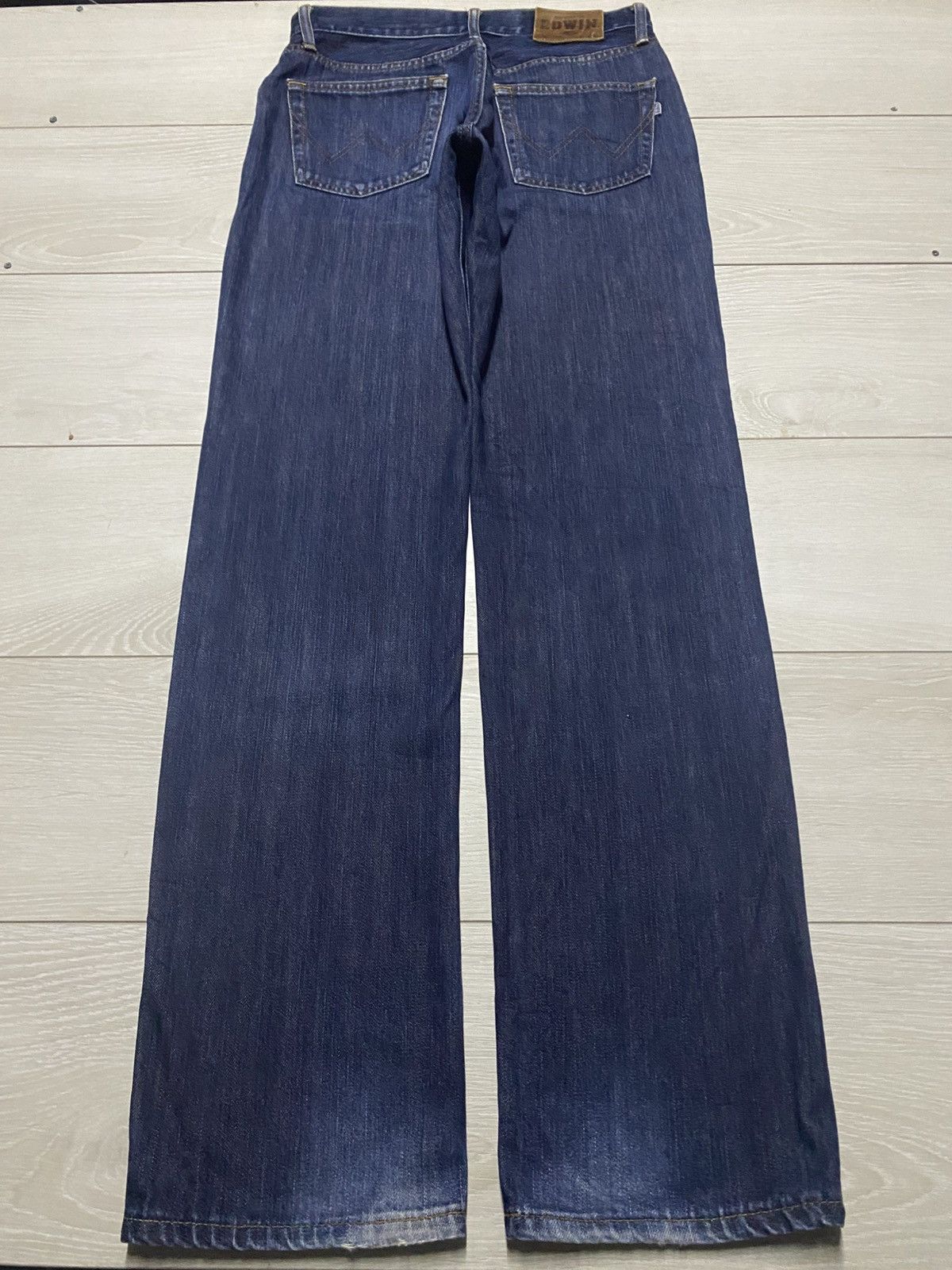 Japanese Brand Vintage Edwin 404 International Basic Blue Wash Loose Jeans Size US 30 / EU 46 - 2 Thumbnail