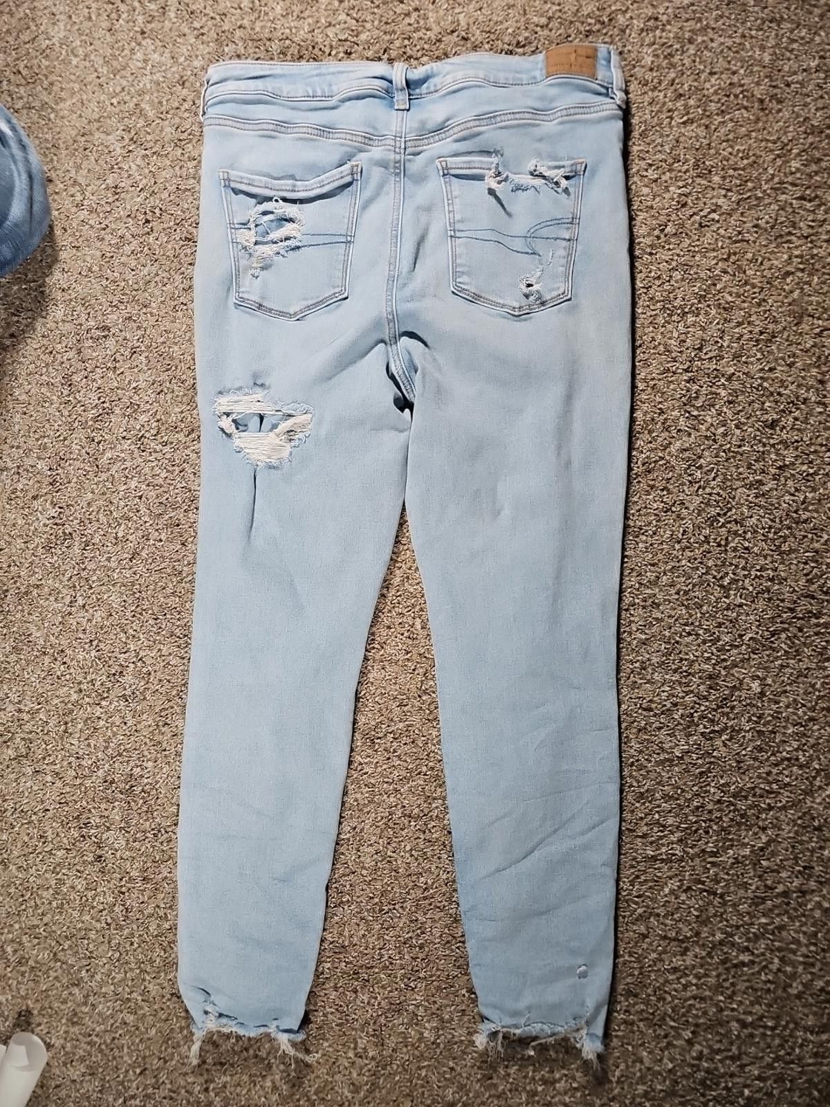 American Eagle Outfitters American Eagle Next Level Stretch Sz 16 Destroyed Jeans Size 38" / US 16 / IT 52 - 7 Thumbnail
