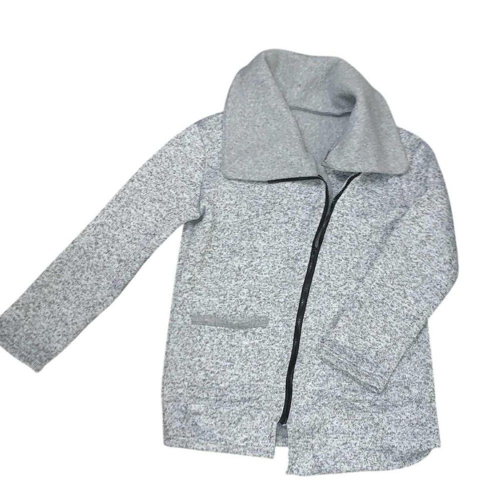 Other Cuddl Duds Gray Zip Up Sweater Fleece Knit One Size Size ONE SIZE - 2 Thumbnail