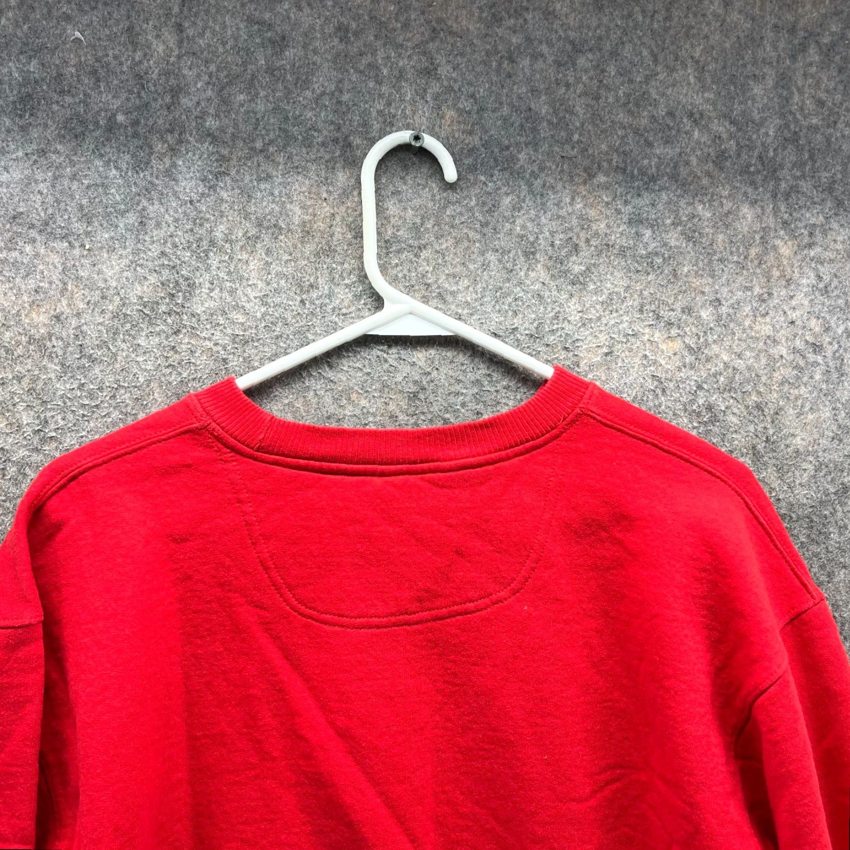 Champion VINTAGE Champion Sweater Mens Medium Red Crewneck Pullover Cotton Fleece Logo 90s Size US M / EU 48-50 / 2 - 6 Thumbnail