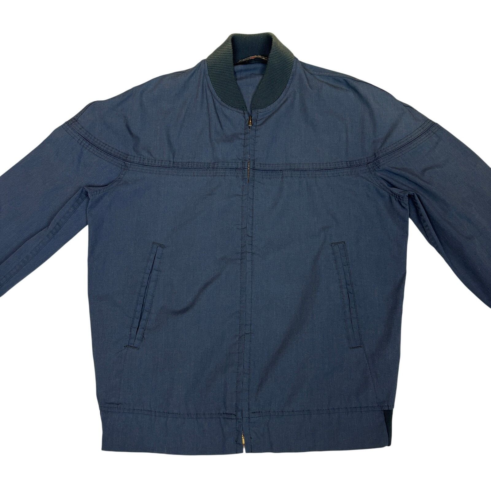 Sears Vintage 60 Sears Men's Store Outerwear Bomber Jacket Navy M Size US M / EU 48-50 / 2 - 2 Thumbnail
