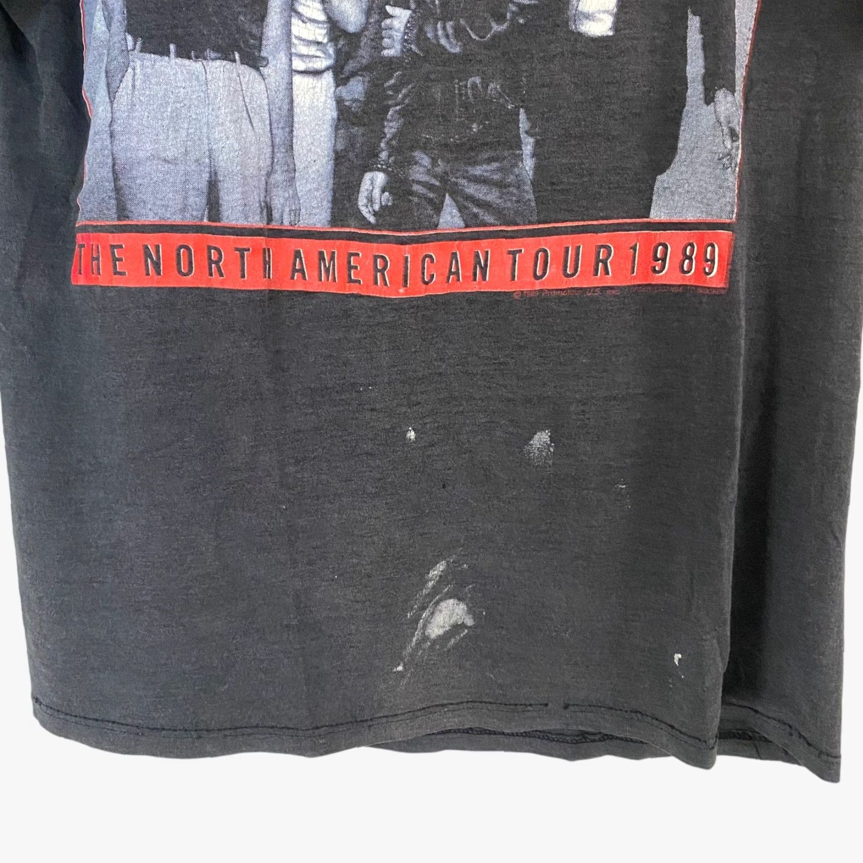 Vintage VINTAGE Rolling Stones T-Shirt 1989 Steel Wheels Tour Music Band Mens Large Black Graphic Tee Retro 80s Concert Size US L / EU 52-54 / 3 - 6 Thumbnail
