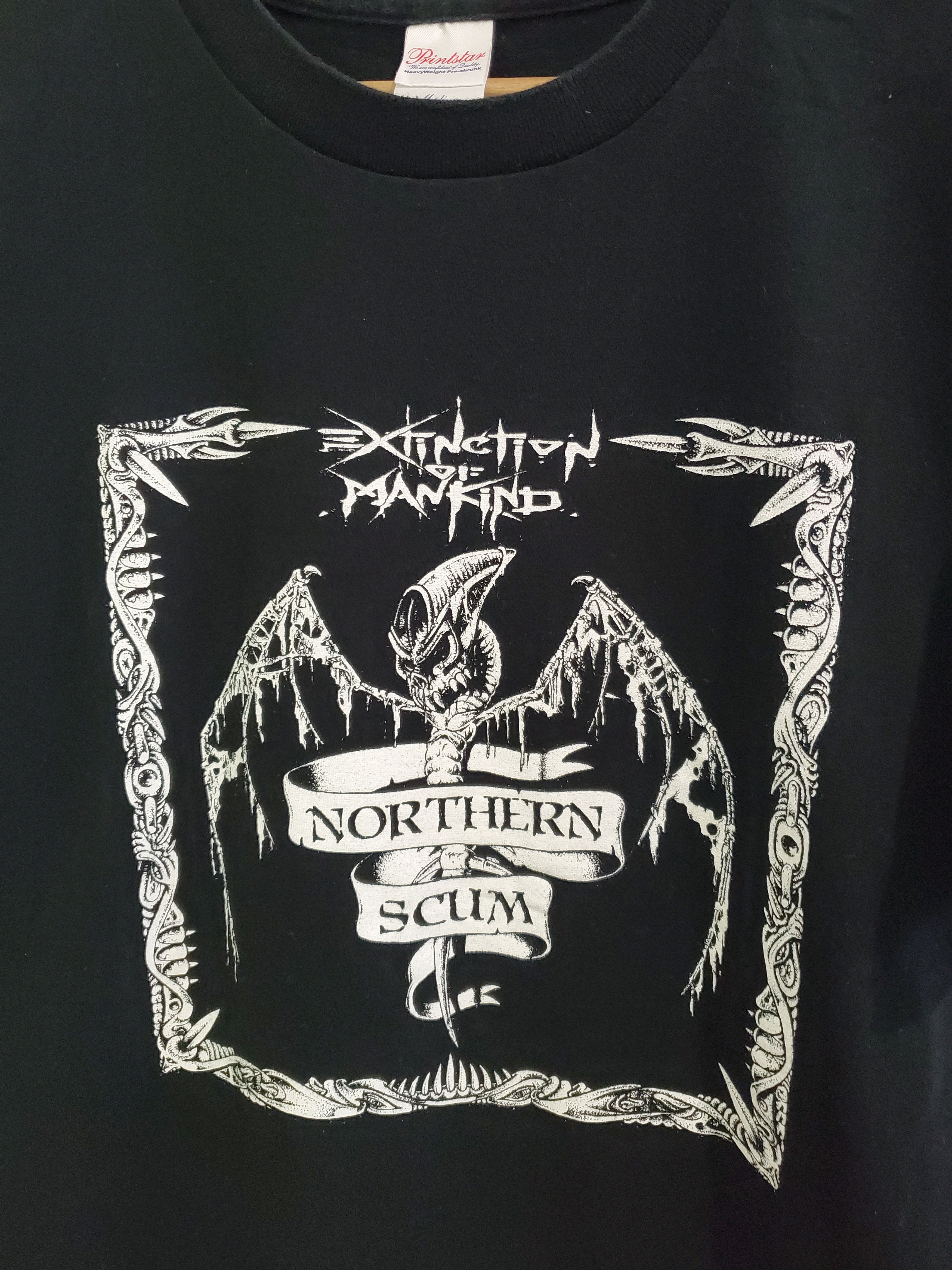 Band Tees × Punk and Yo × Vintage Vintage punk Band Extinction Of Mankind Tshirt size M Size US M / EU 48-50 / 2 - 2 Thumbnail