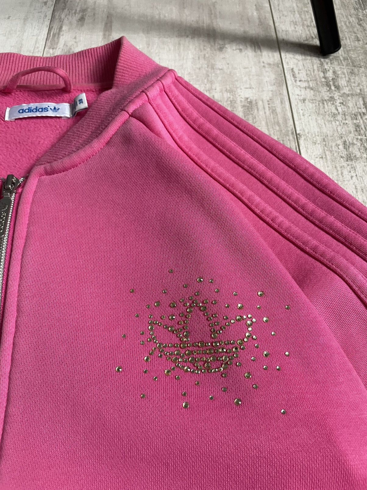 Adidas Vintage Y2K Adidas 00’s Pink Track Jacket SWAG Big Logo RARE Size US M / EU 48-50 / 2 - 7 Thumbnail