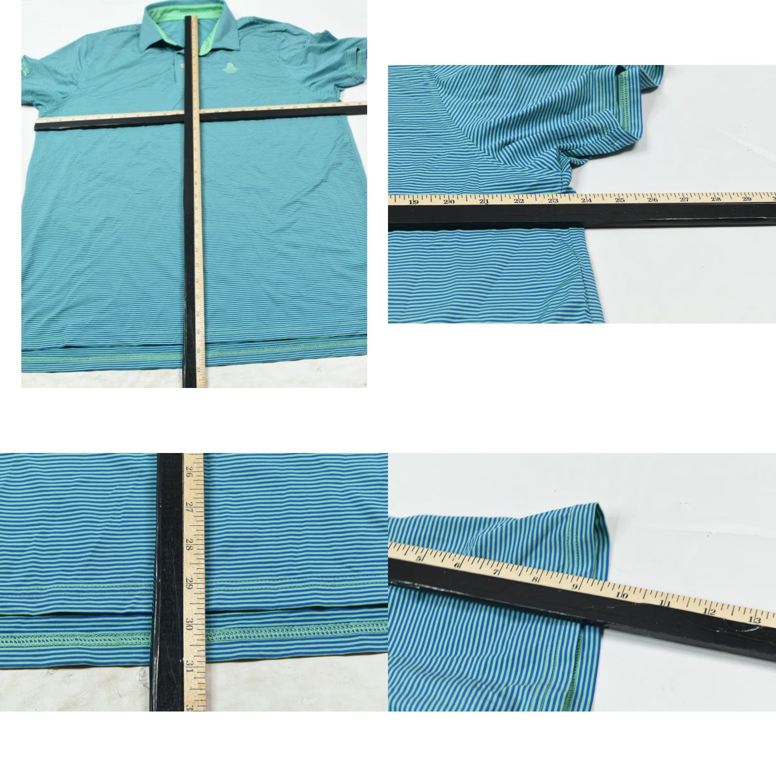 Southern Tide Southern Tide Polo Shirt XL Blue Striped Short Sleeve Stretch Logo Vintage: No Size US XL / EU 56 / 4 - 8 Thumbnail