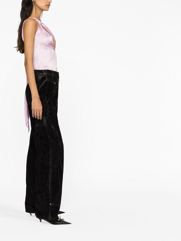 The Attico o1mle0426 Sam Crop Top In Pink Size M / US 6-8 / IT 42-44 - 4 Thumbnail