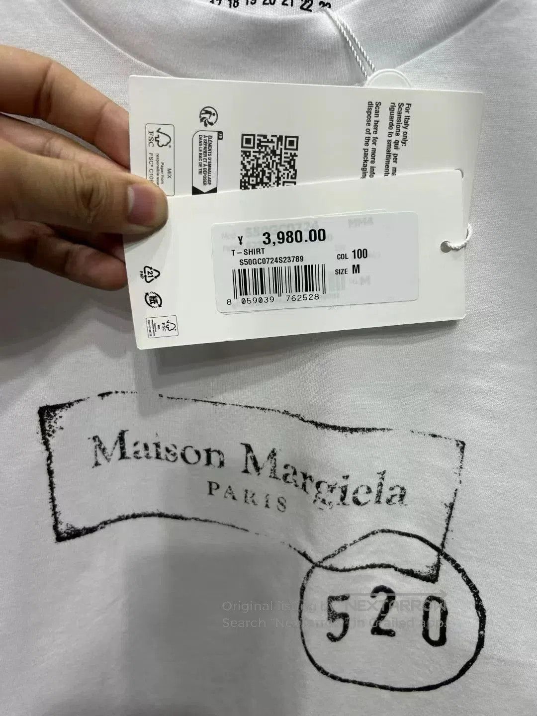 Maison Margiela maison margiela white logo short sleeve shirt. Size US M / EU 48-50 / 2 - 4 Thumbnail
