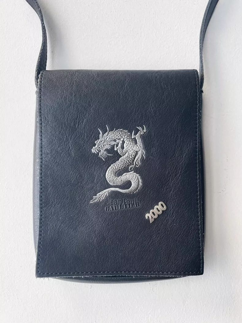 Jean Paul Gaultier Jean Paul Gaultier All-leather one-shoulder dragon pattern Size ONE SIZE - 1 Thumbnail