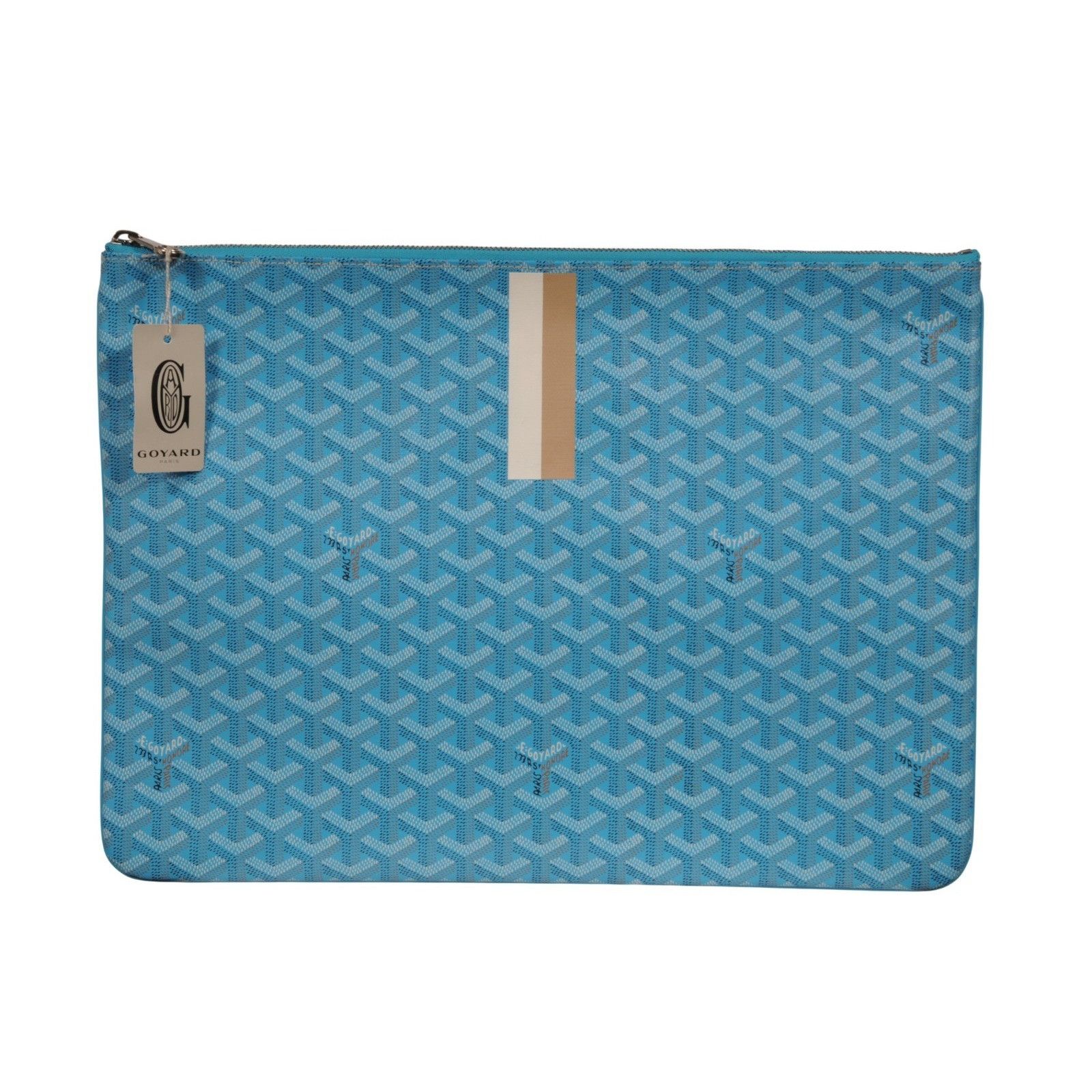 Goyard Senate MM Pouch Turquoise Blue Clutch Coated Canvas - 02643 Size ONE SIZE - 15 Thumbnail