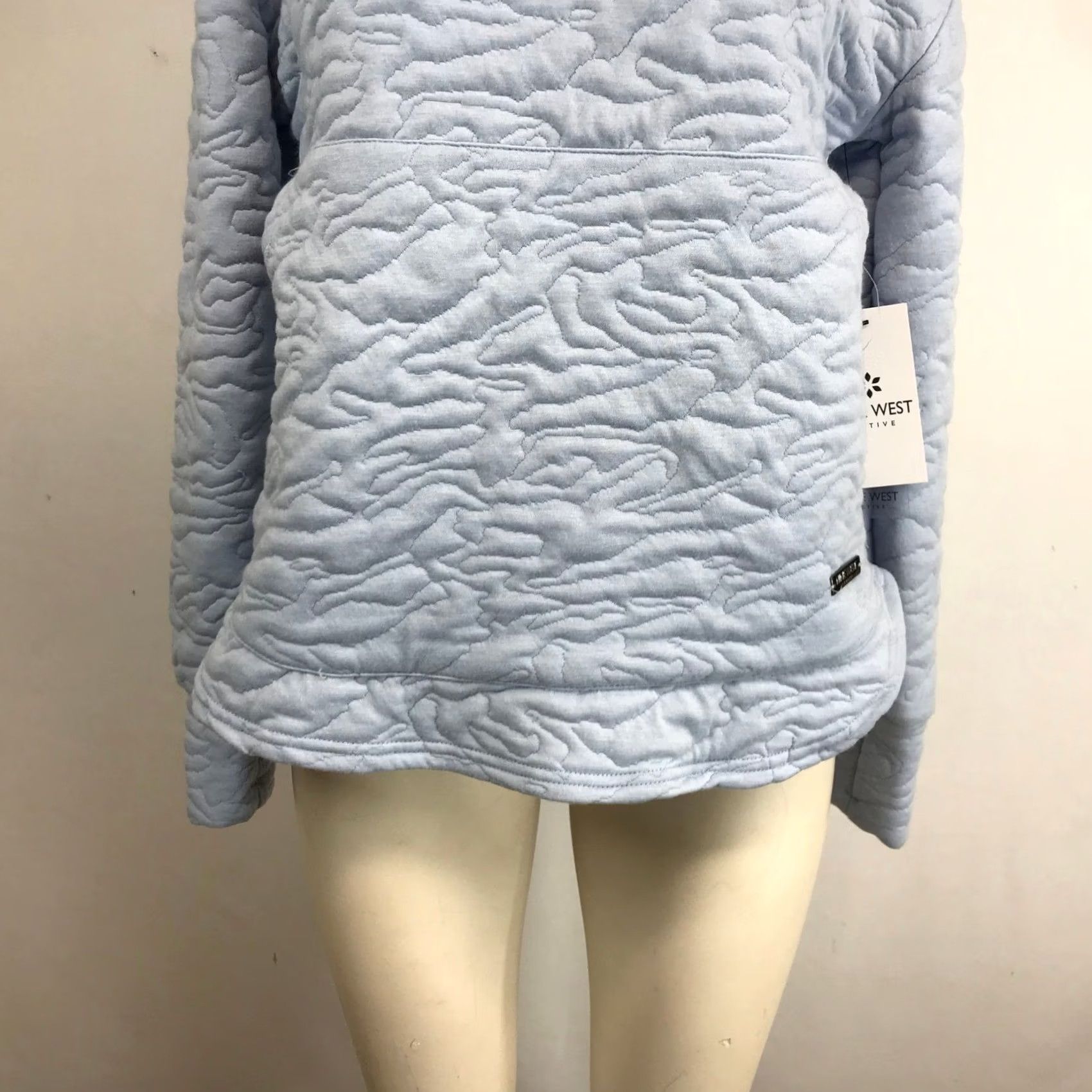 Nine West Nine West Active Quilted Mock Neck Sweatshirt Light Blue Pullover Women Size M Size S / US 4 / IT 40 - 3 Thumbnail