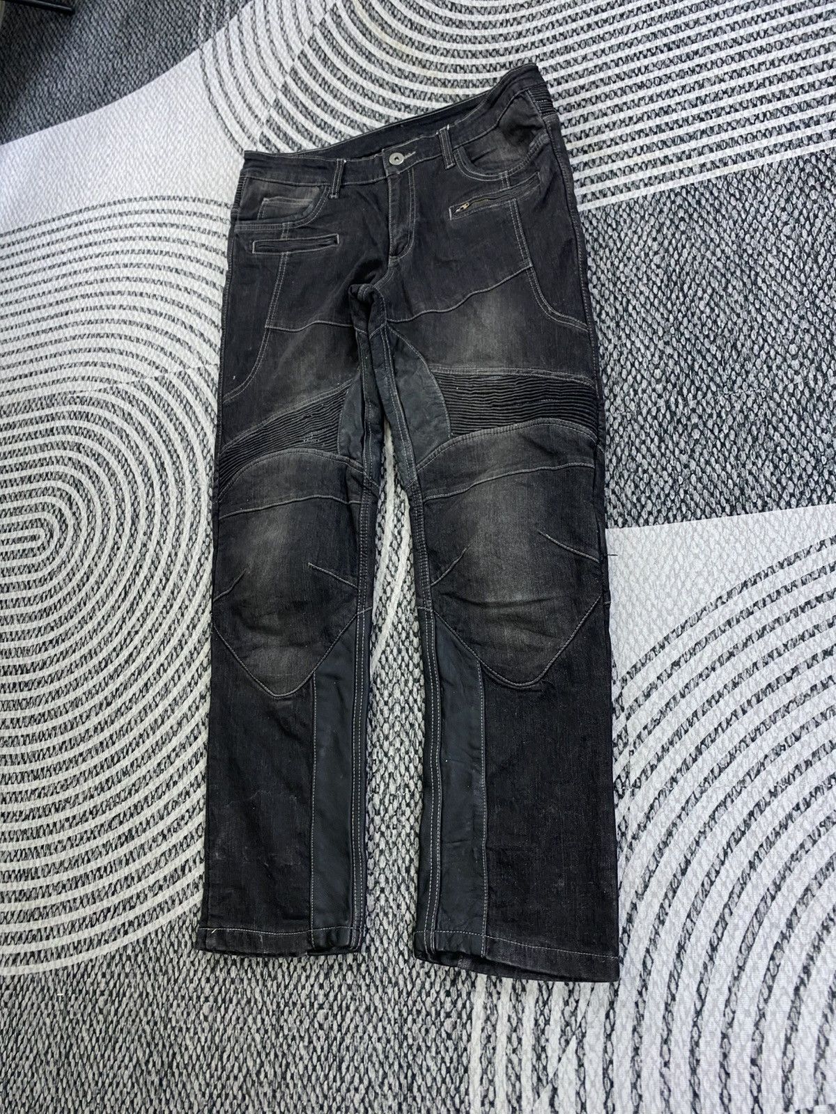 Designer The Designer Classic Tactical Biker Denim Pants Size US 35 - 4 Thumbnail
