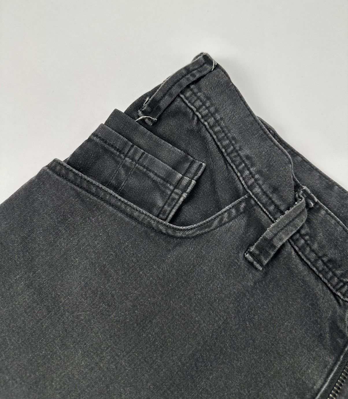 Julius Julius S/S18 Banana Curved 6oz Stretch Denim in Washed Black Size US 30 / EU 46 - 7 Thumbnail