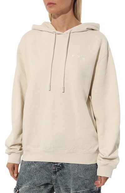 Off-White o1gr1nt0425 Swimming Man Regular Hoodie in Beige Size XS / US 0-2 / IT 36-38 - 3 Thumbnail