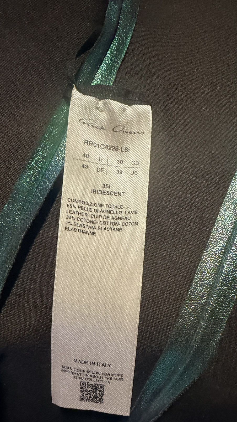 Rick Owens Rick Owens iridescent leather shirt Size US M / EU 48-50 / 2 - 4 Thumbnail
