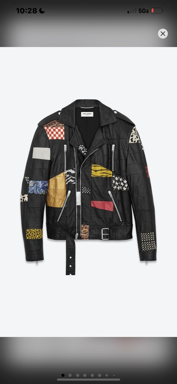 Saint Laurent Paris Surf sound multipatch leather jacket Size US S / EU 44-46 / 1 - 1 Thumbnail