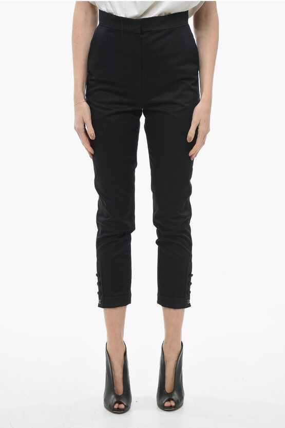 image of Max Mara Skinny Fit Nausica Pants in Black, Women's (Size 27)