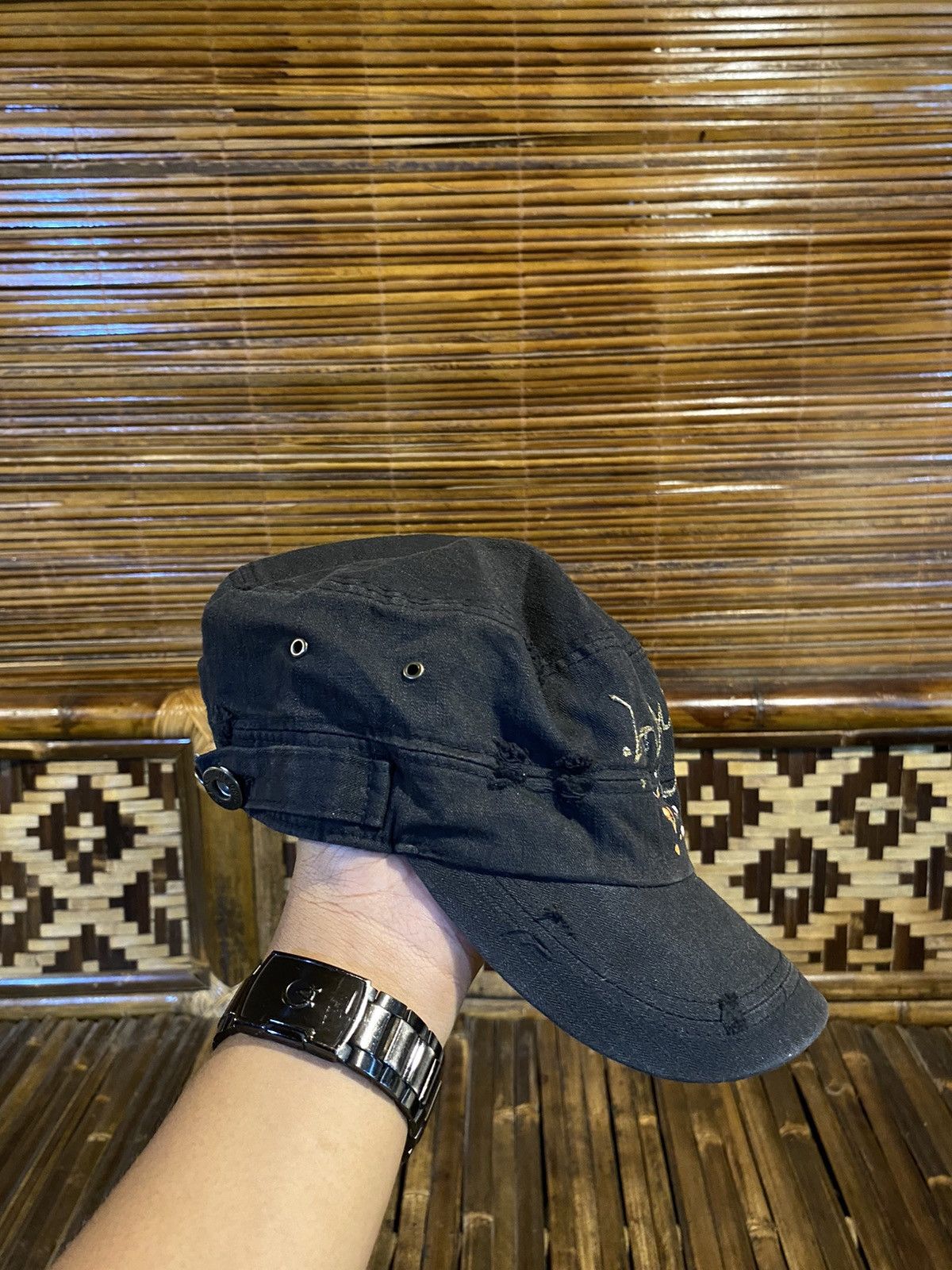 Vintage 2000s cadet hat distressed blink punk y2k style Size ONE SIZE - 4 Thumbnail