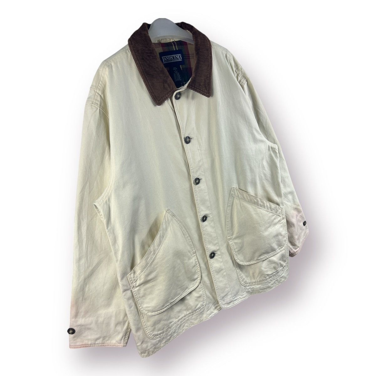 BARNS OUTFITTERS × Lands' End × Vintage 🔥 LAND'S END BARN COAT DUCK CANVAS DISTRESSED JACKET - L Size US L / EU 52-54 / 3 - 3 Thumbnail
