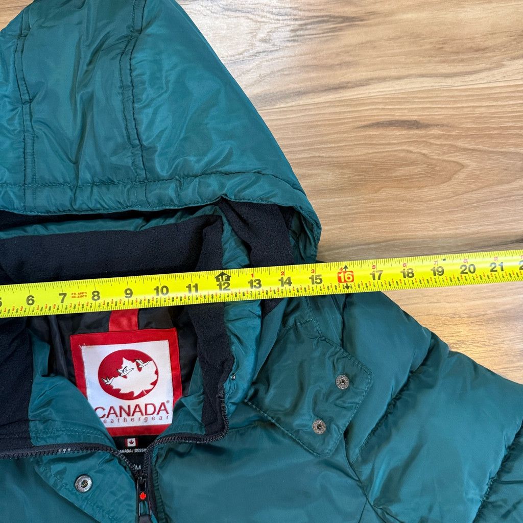 Jordan Brand Canada Weathergear Girls Youth Hooded Puffer Jacket Green M Size XS / US 0-2 / IT 36-38 - 3 Thumbnail