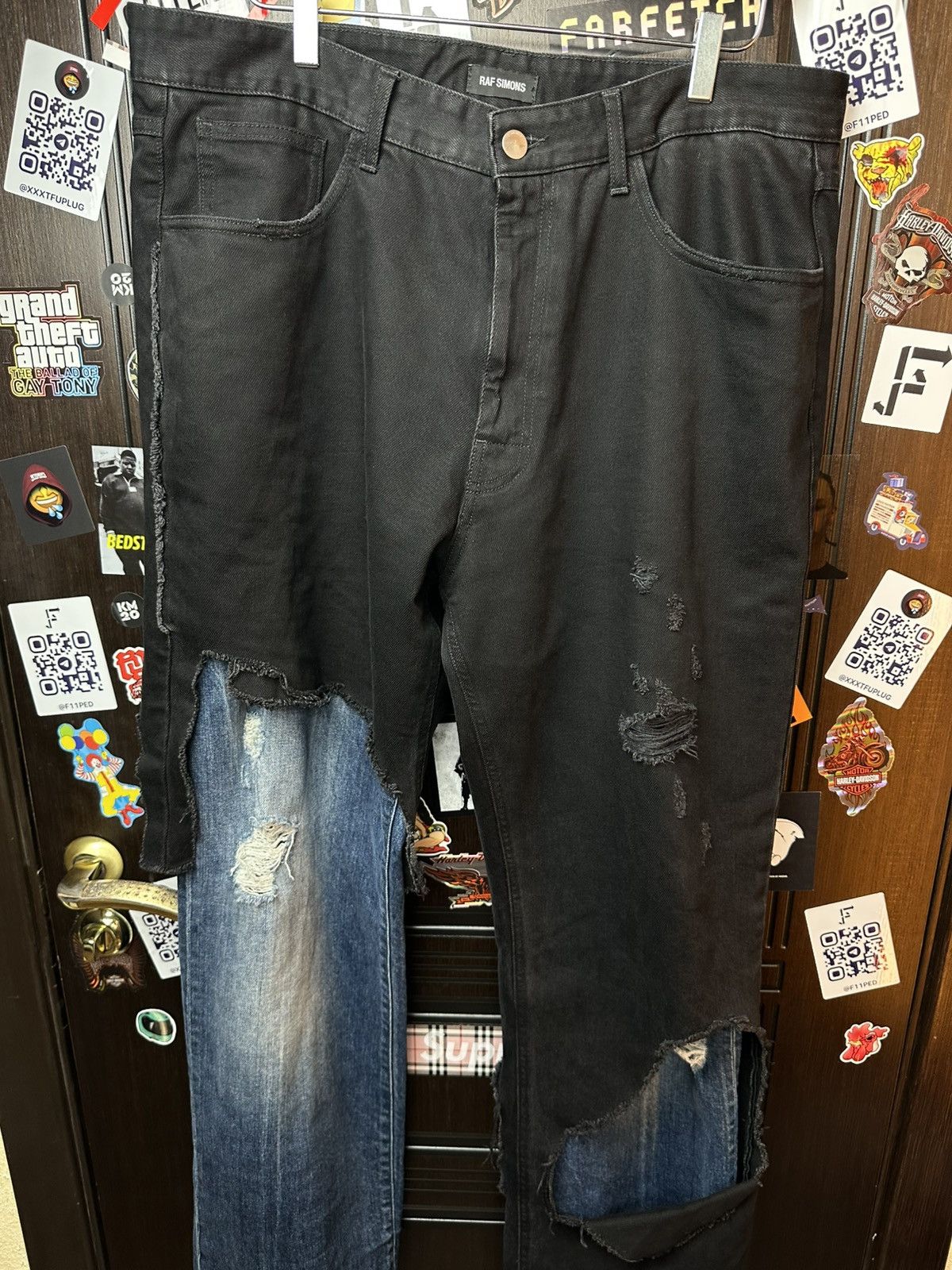 Raf Simons Raf Simons Double Layered Zombie Jeans Size US 34 / EU 50 - 2 Thumbnail