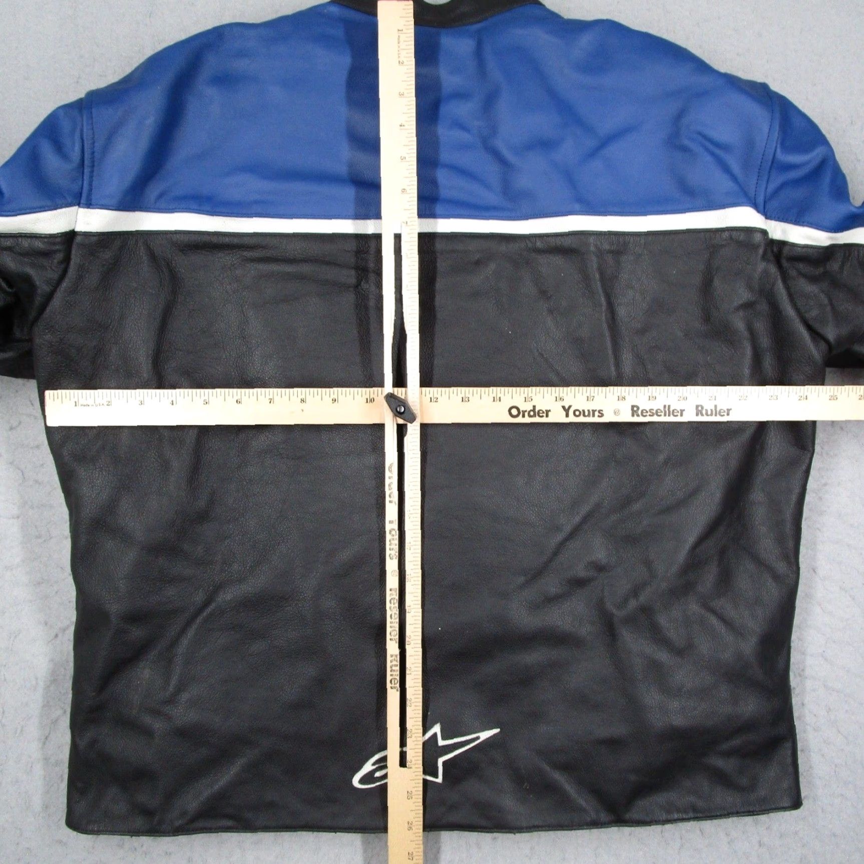 Alpinestars Alpinestars Barcelona Leather Jacket Mens 50 Black Blue Motorcycle 310087 Size US XL / EU 56 / 4 - 7 Thumbnail