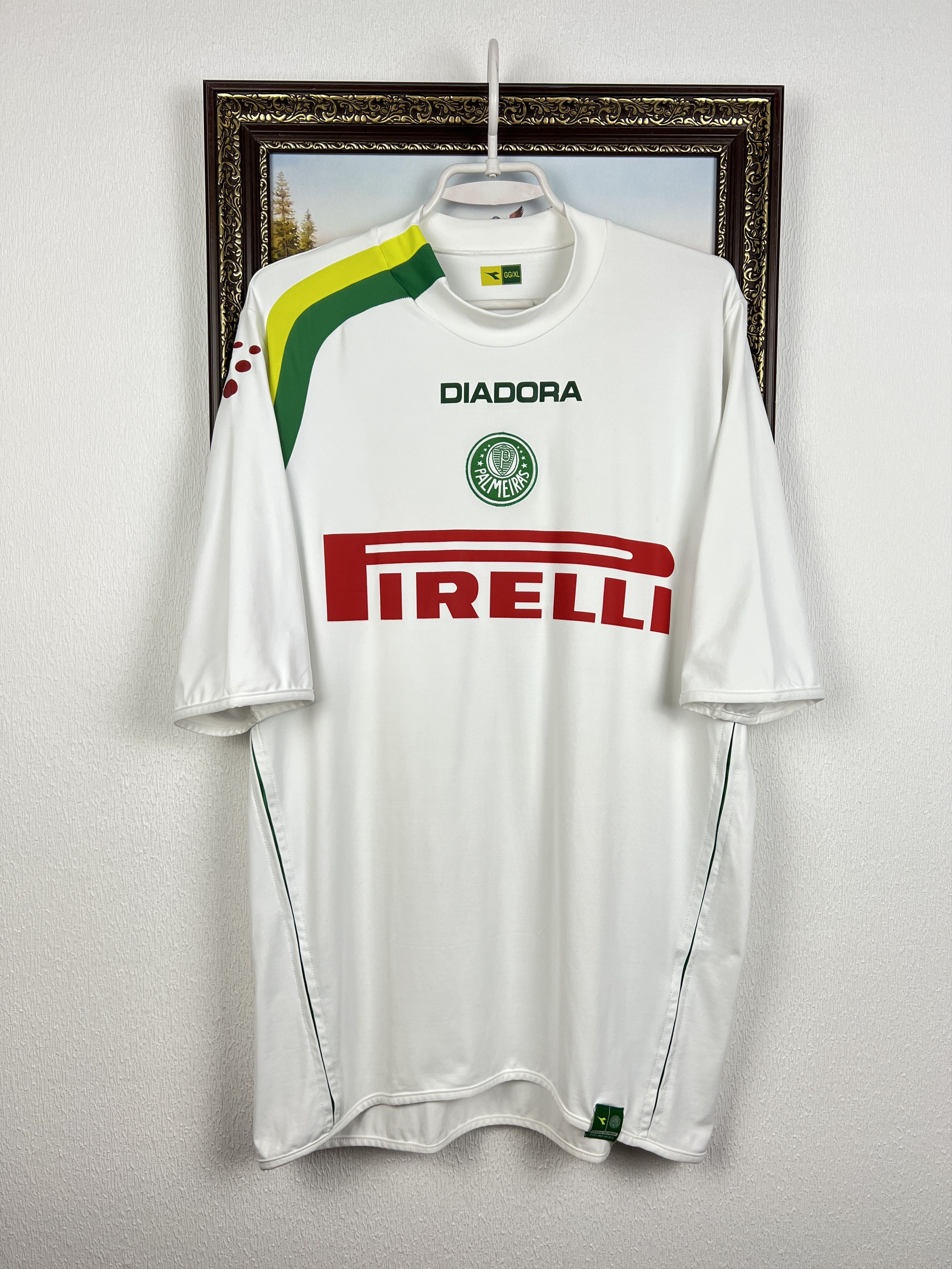 Diadora Palmeiras Away football shirt Soccer Player Issue Jersey Size US XL / EU 56 / 4 - 1 Thumbnail