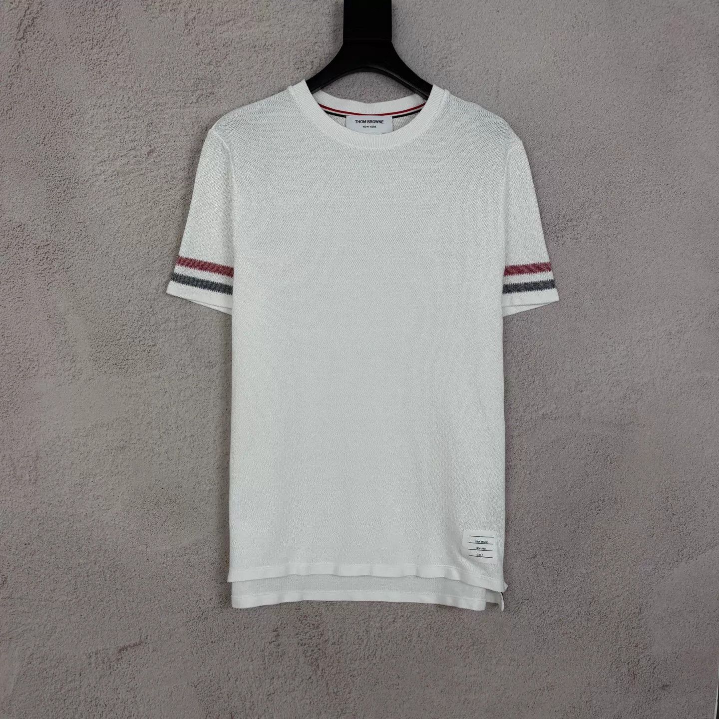 Thom Browne TB SS23 Striped White Knit Short Tee Size 2 99 Size US M / EU 48-50 / 2 - 1 Thumbnail