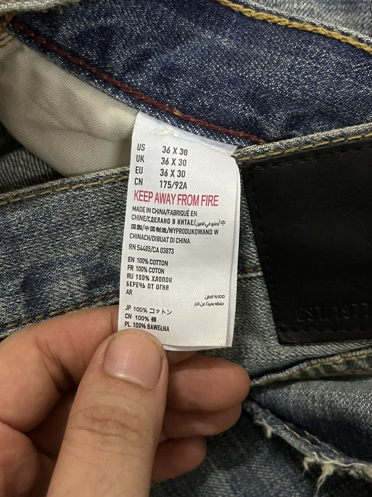 Le Grande Bleu (L.G.B.) Vintage American Eagle Outfitters Boro Distressed Loose Jean Size US 36 / EU 52 - 7 Thumbnail