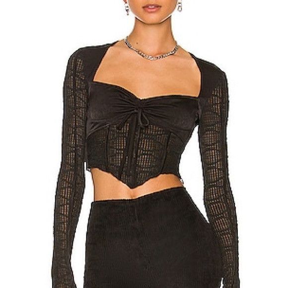 Guizio NEW SSENSE GUIZIO Swirl Archangel Top in Black Top XXL Size XXL / US 16-18 / IT 52-54 - 2 Thumbnail