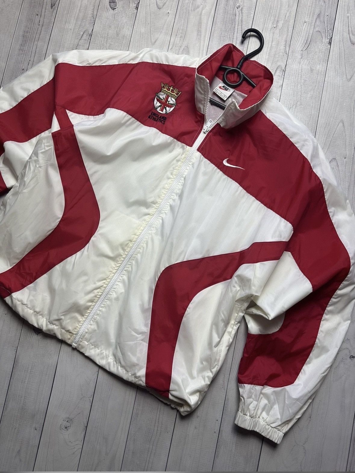 Nike × Vintage Vintage Nike England Athletics track jacket size S rare Size US S / EU 44-46 / 1 - 2 Thumbnail