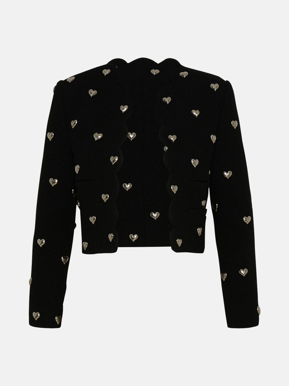 Saint Laurent Paris o1bcso1str1124 Cropped Jacket in Black Size M / US 6-8 / IT 42-44 - 1 Thumbnail