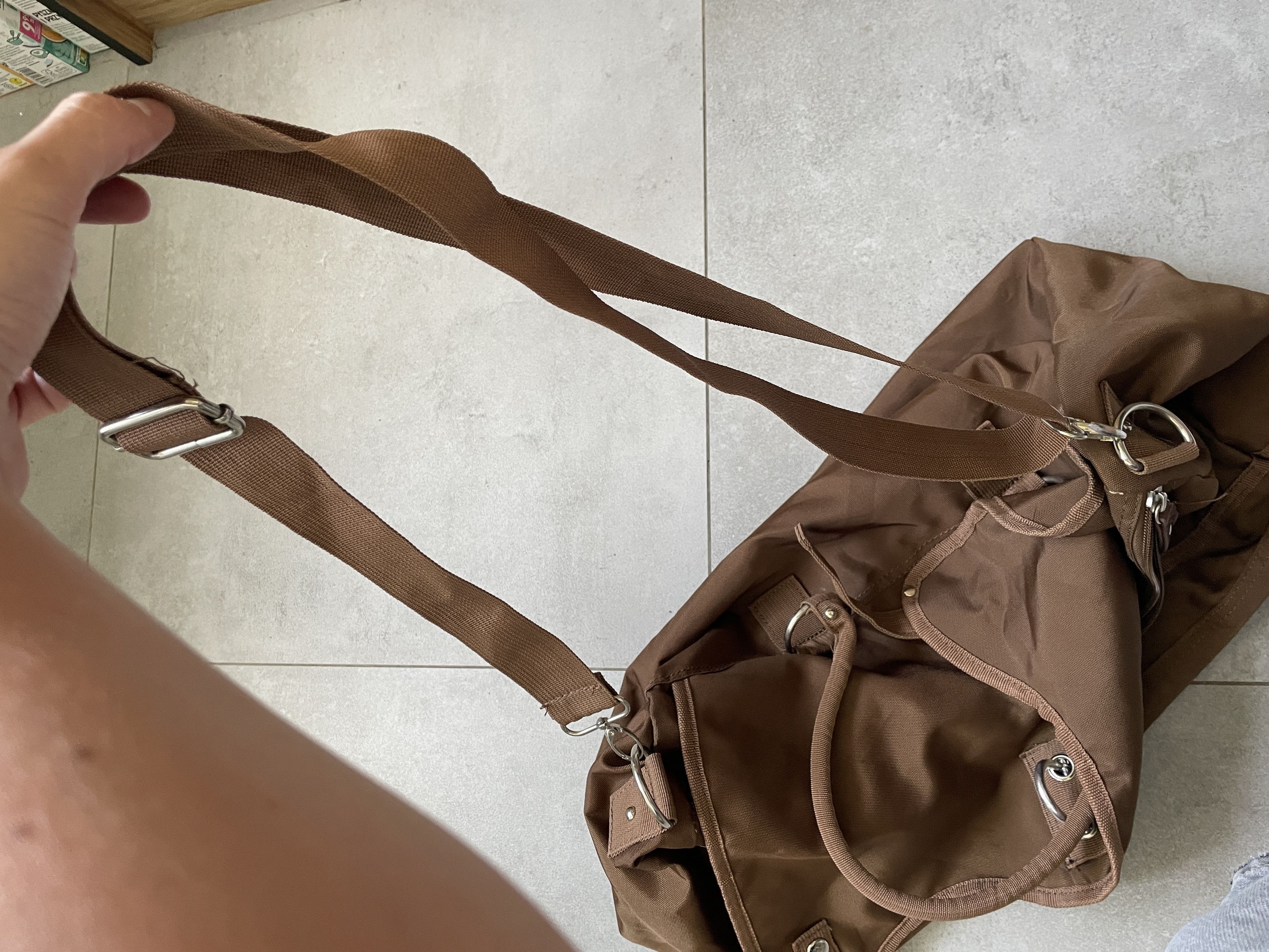George Gina & Lucy × Japanese Brand GEORGE GINA LUCY Y2K AVANT GARDE BROWN WEEKEND DUFFLE BAG Size ONE SIZE - 7 Thumbnail