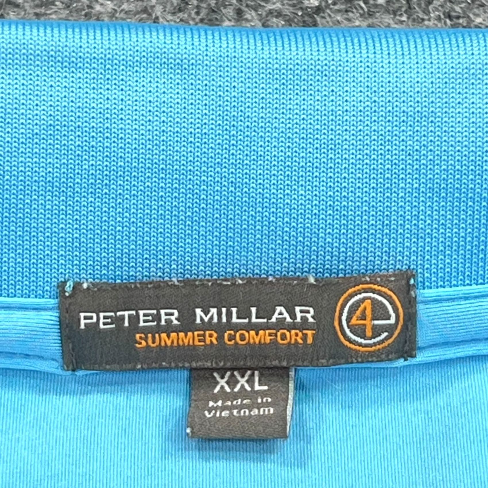 Peter Millar Peter Millar Summer Comfort Polo Shirt Mens XXL Blue Atlantis Golf Club Polo Size US XXL / EU 58 / 5 - 6 Thumbnail