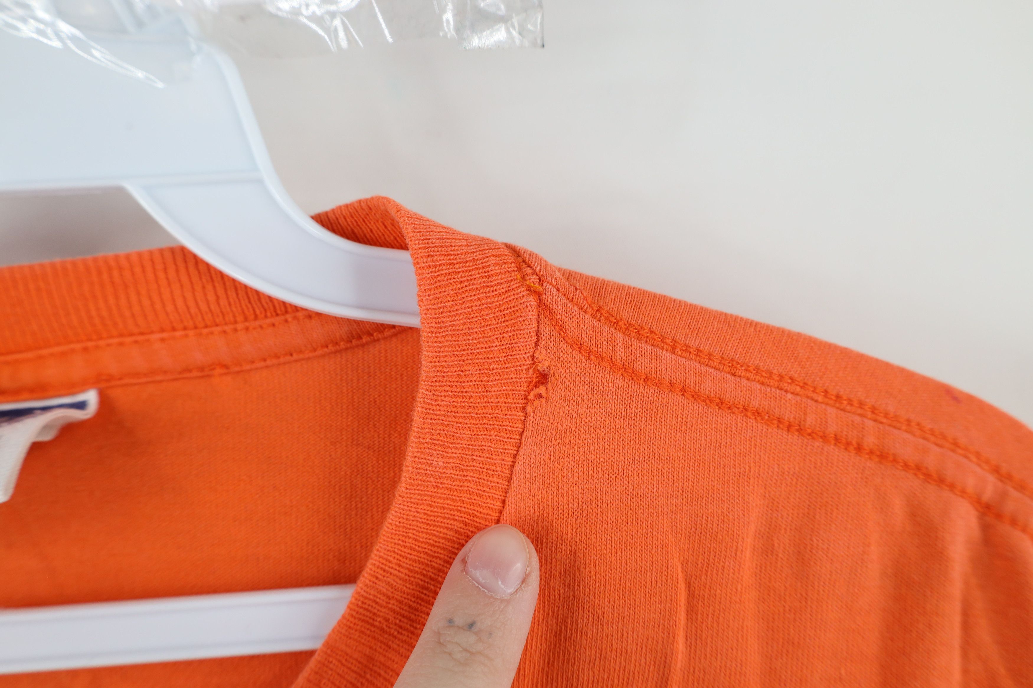 Ralph Lauren × Vintage Vintage 90s Chaps Ralph Lauren Spell Out Flag T-Shirt Orange Size US XL / EU 56 / 4 - 8 Thumbnail