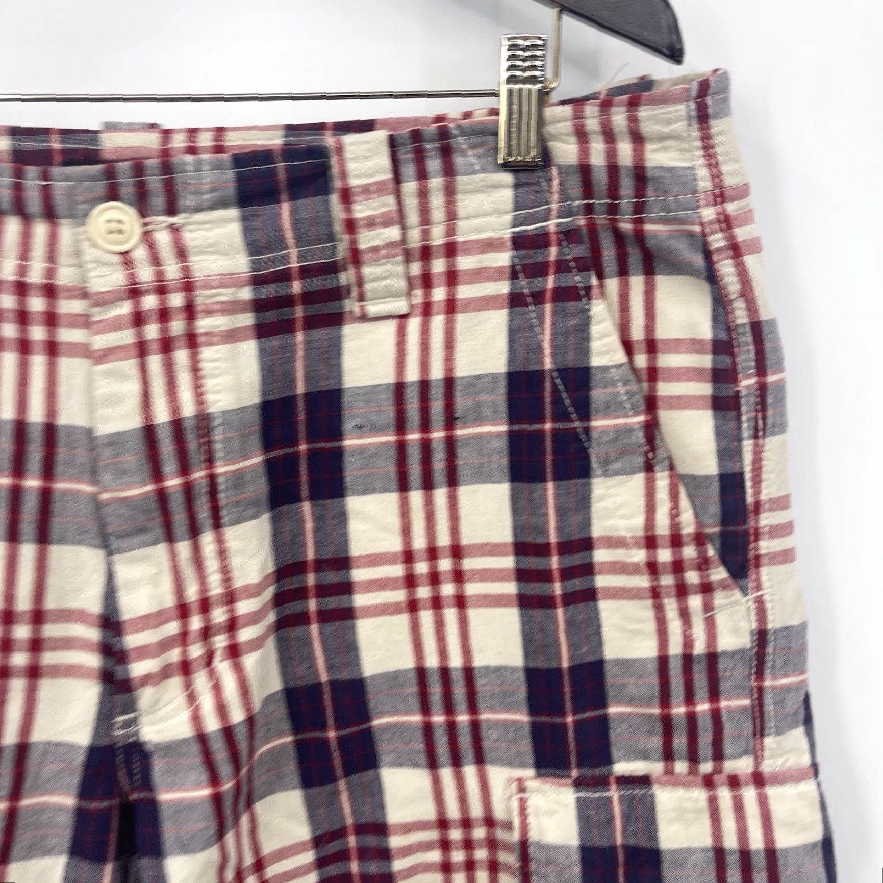 Polo Ralph Lauren VINTAGE Polo Ralph Lauren Jeans Co Plaid Cargo Shorts Mens 36 Twill Blue 90s Preppy Cargo Pocket Pockets Logo Pony Size US M / EU 48-50 / 2 - 6 Thumbnail